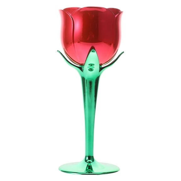 Masteelf Floral Wine Glass 175 ml Electroplated Plastic Rose Cocktail Cup For Wedding And Parties For Wine Tasting And Celebrations