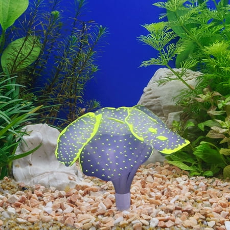 TaTaai 3Pcs Silicone Coral Plant Decorations Glowing Artificial Ornament for Fish Tank Aquarium Ball Shape