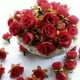 thumbnail image 4 of 60 rosas artificiales de 3 cm para ramos de boda, centros de mesa, decoración de fiestas (rojas), 4 of 7