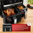 thumbnail image 3 of T-fal Dual Easy Fry, Air Fryer, 8.3 L Capacity, Dual Drawers, 3 of 9