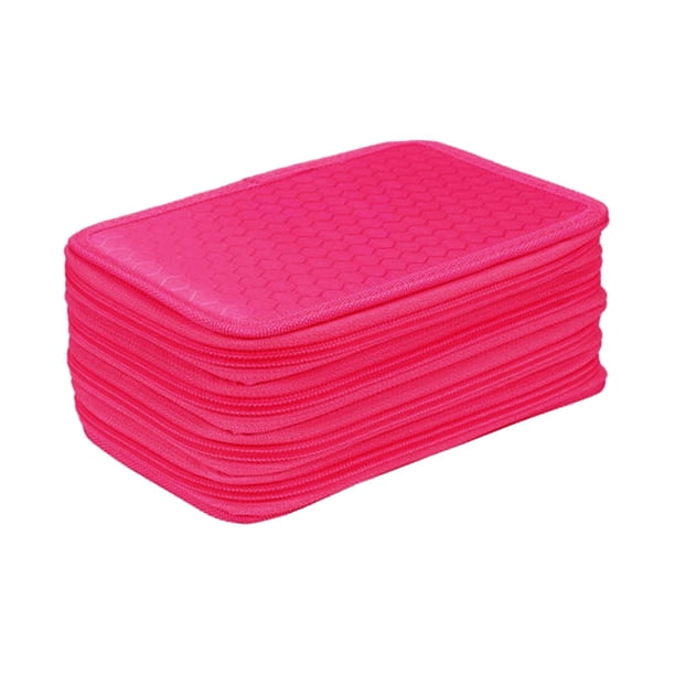 Estuche portátil de 4 capas para lápices y bolígrafos de acuarela (72 ranuras). Rosa
