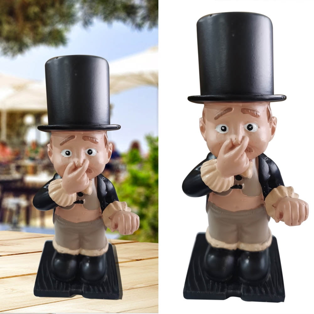 Bathroom Toilet Butler Funny Resin Ornament Sculpture With Roll Paper Holder 