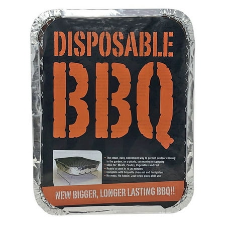 Disposable BBQ Grill with Charcoal Barbecue 9 x 12 in
