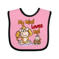Inktastic My Mimi Loves Me Monkey Boys or Girls Baby Bib