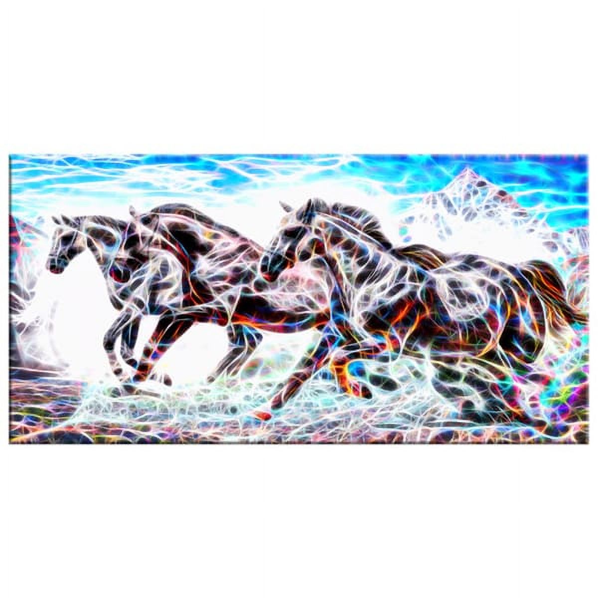 DESIGN ART Stampede Horse Animal Art Canvas (Multiple Sizes) 32 in. wide x 16 in. high