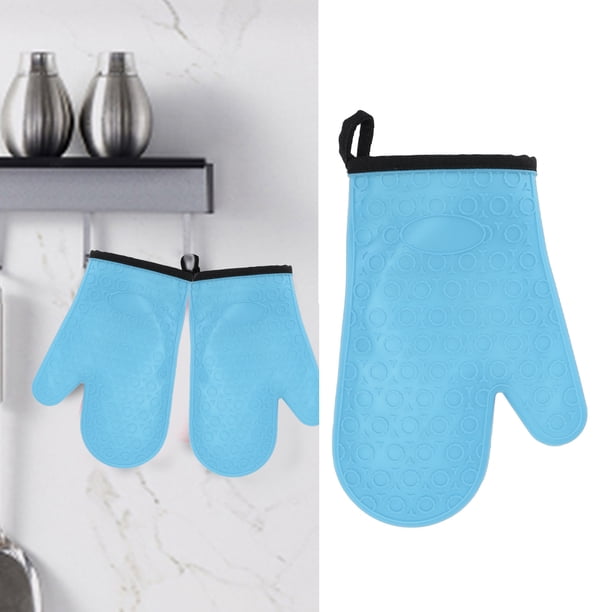 Guante de Horno de Silicona Resistente Al Calor, Impermeable, Antideslizante, Guante de Cocina para Hornear Con Forro de Algodón para Cocinar