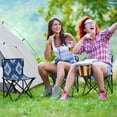 thumbnail image 6 of 600D Oxford Camping Chair Portable Foldable Chair Supports 220 lbs for Picnic, Fishing, Backpacking Blue and White Tie-dye, 6 of 8