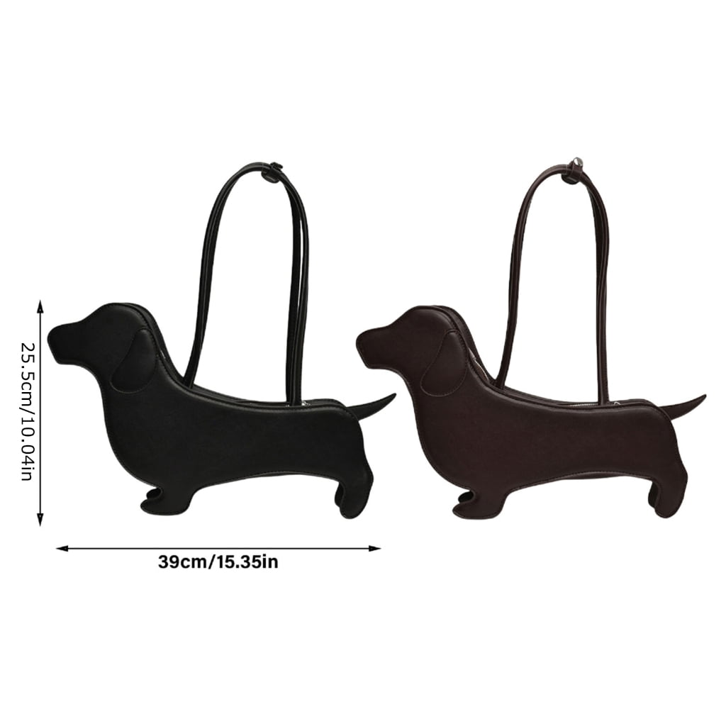 Necvior Unique Dachshund Designs Shoulder Bag PU Handbag Underarm Purse for Lady