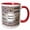 Red/White, variant on 3drose, Ramadan Mubarak - Blessed Happy Eid Wish - Red Mint Turquoise Mosaic, 15oz Two-tone Red Mug
