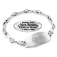 thumbnail image 1 of MedicEngraved Stainless Steel Custom Medical Alert Bracelet - 6mm Infinity Link, 1 of 8