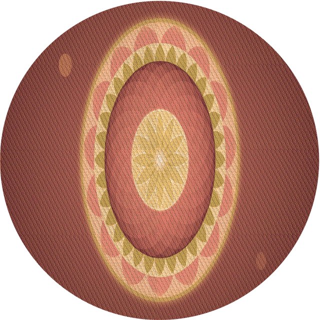Ahgly Company Tapis de Zone Rond Orange Citrouille Transitionnel Lavable en Machine, 3 Pieds Rond