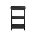 thumbnail image 5 of Lavish Home Wooden End Table, Modern Style Sofa Side Table with X-Leg Design and Two Shelves (Black), 5 of 7