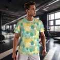 thumbnail image 3 of Wukai Pineapples1 Print Men's Short-Sleeved Mesh T-Shirt,Quick-Dry Short Sleeve Workout T-Shirt-Medium, 3 of 8