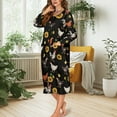 thumbnail image 5 of Yuyamidu Chicken Women Zip Front Robes Mid Calf Length Bathrobe Size 2XL Sunflower Crewneck Long Sleeve Robe with Pockets Loose Loungewear Dress Long Elegant Night Robes, 5 of 7