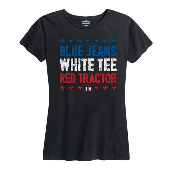 Case IH - International Harvester Blue Jeans White T-Shirt Red Tractor - Women's Short Sleeve Graphic T-Shirt
