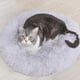 thumbnail image 2 of Cama de lana mullida para perro, almohada redonda de felpa suave para nido de perro, cojín para Carevas Amortiguar, 2 of 7