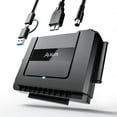 thumbnail image 1 of Alxum IDE to SATA Adapter Cable, IDE to USB External Hard Drive Reader for 2.5/3.5 inch IDE HDD and SATA III HDD/SSD, with USB C Cable with USB A Adapter and 12V/2A Power Supply, 1 of 7