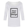 thumbnail image 4 of XUELUO Boho Tops For Women Autumn Winter Solid Color Crew Neck Long Sleeve Slim Fit Casual Shirts For Women Tshirts Outwear,White,S, 4 of 7