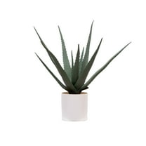 Mainstays 17.5"H Artificial Indoor Medium Agave Plant in Plastic Vanilla Planter