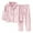 Light Pink, variant on REDARER Kids Notch Collar Ribbed Pajama Set Comfortable Robe Loungewear,7-8 Years