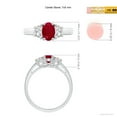 thumbnail image 5 of Angara Natural 1 Ct. Ruby with Diamond Classic Ring in Sterling Silver for Women (Ring Size: 10), 5 of 10