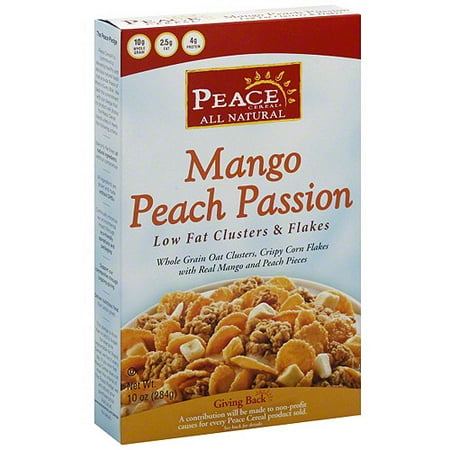 Peace Cereal Mango Peach Passion Cereal, 10 oz (Pack of