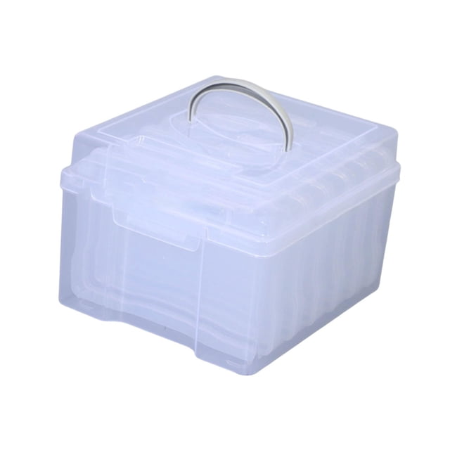 Caja de almacenamiento de fotos Contenedores de almacenamiento de fotos Separación Caja de mantenimiento de fotos Caja de almacenamiento de artesanía Transparente