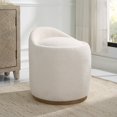 thumbnail image 2 of Uttermost Swirl Swivel Sheepskin Ottoman in Off White, 2 of 10
