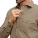 thumbnail image 4 of Blusa y camisa de manga larga con cuello vuelto para hombre, informal, lisa, con botones y bolsillo, de poliéster, 4 of 4