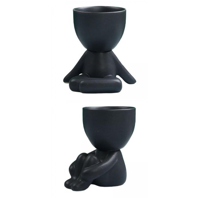 2x flor de cerámica humana florero plantilla bonsai para interiores Zulema Macetas De Cerámica
