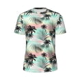 thumbnail image 6 of Rocae Tropical Summer Palm for Men's Mesh Quick-Dry Short Sleeve Workout T-Shirt,Mens Crew Neck Tee Lightweight Soft Classic T Shirts Medium, 6 of 9