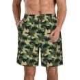 thumbnail image 1 of Balery Camouflage Dinosaur Traje de Baño Estilo Hawaiano para Hombre, Shorts de Secado Rápido con Bolsillos-Medium, 1 of 6