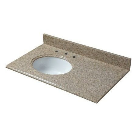Bathroom Vanity Tops With Offset Sink Plumbing Fixtures Compare Pegasus Halstead International Granite 37 Single