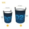 thumbnail image 3 of Fotbe Happy New Year 2025 A Pattern Laundry Basket with Handles, Waterproof Large Laundry Hamper, Wash Bag for Corner Dorm, Rolling Laundry Basket with Handles-, 3 of 6