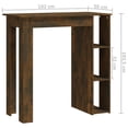 thumbnail image 4 of vidaXL Bar Table with Shelf Smoked Oak 102x50x103.5 cm Engineered Wood, 4 of 4