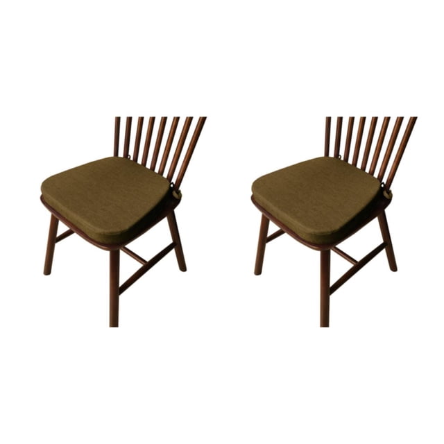 Naiovety Cojines de asiento de esponja universales para todas las estaciones para sillas de comedor para el hogar, duraderos y que no se No. 17- Café Marrón 2piezas