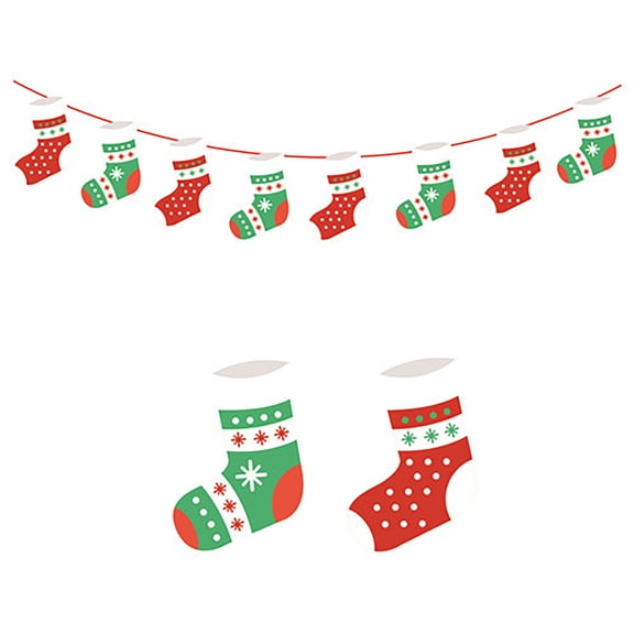 Vikakiooze 2022 Christmas Paper Banner Christmas Decorations Hanging Paper Pull Flower for Party Christmas Decorations