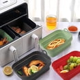 thumbnail image 3 of Dalazy Panier de Friteuse à Air Chaud en Silicone Forme Carrée Pliable Moule de Friteuse à Air Moule de Cuisson Alimentaire Remplacement de Cuisine Doublures de Gril Rouge, 3 of 6