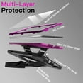 thumbnail image 4 of JETech Case for iPad 9.7-Inch (6th/5th Generation, 2018/2017 Model) with Built-in Screen Protector, Protective Shockproof Rugged Tablet Cover, 360° Rotating Hand Strap Stand (Plum), 4 of 8