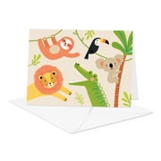 American Greetings All Occasion Blank Cards, Jungle Animals (10-Count)