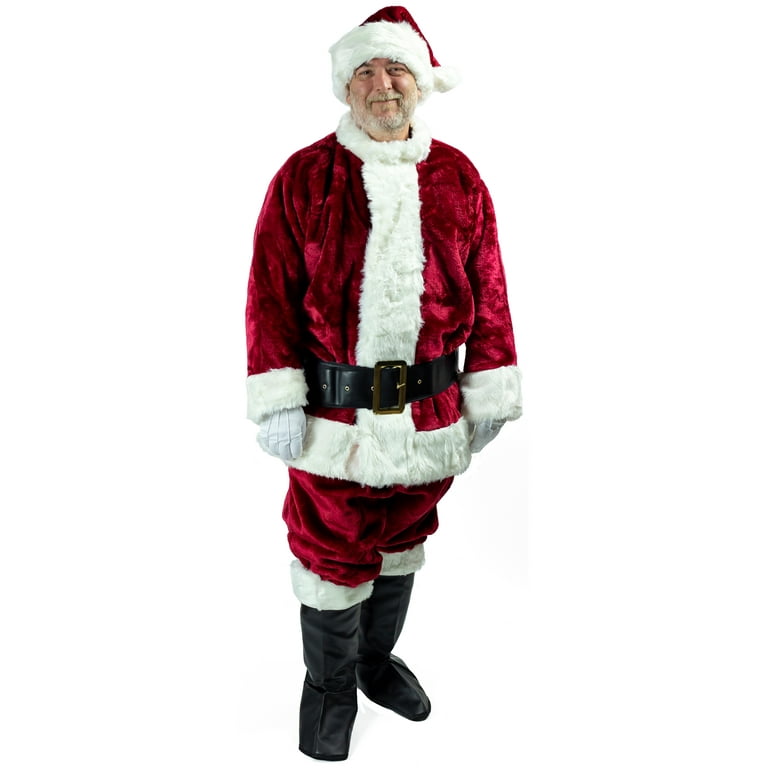 RUBIES II Santa Claus Fancy Dress Costume for Adults with Plush Fabric