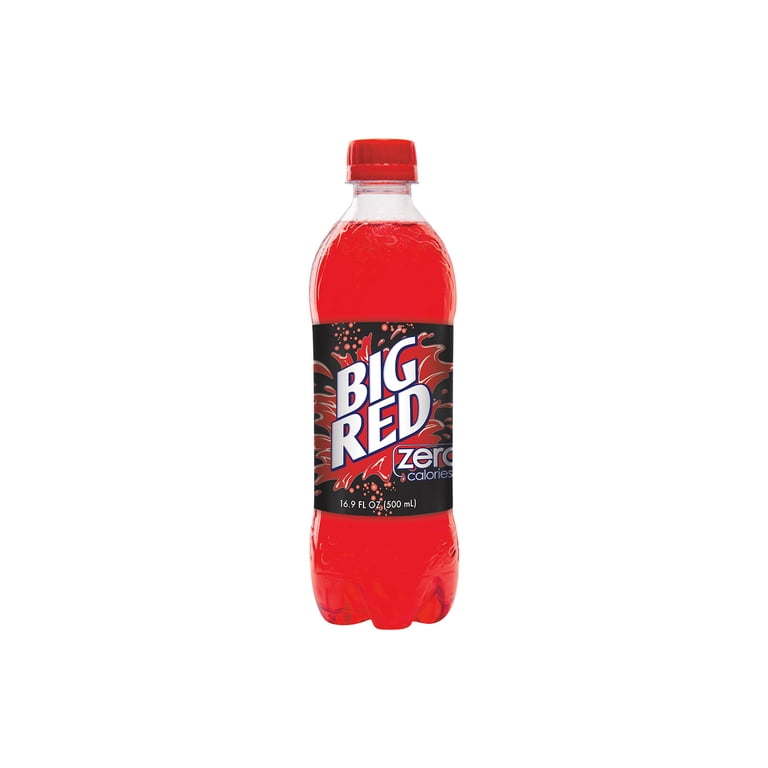 Big Red Zero Sugar Soda Pop, 16.9 fl oz bottles, 6 pack