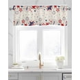 thumbnail image 2 of Independence Day Linen Curtain Valance for Bedroom/Bathroom/Kitchen/Office/Living/Dining Room Windows,Freedom Stripes Stars Rustic Beige Rod Pocket Topper Drapes Decorative Cafe Drapery Panel 42x12, 2 of 6