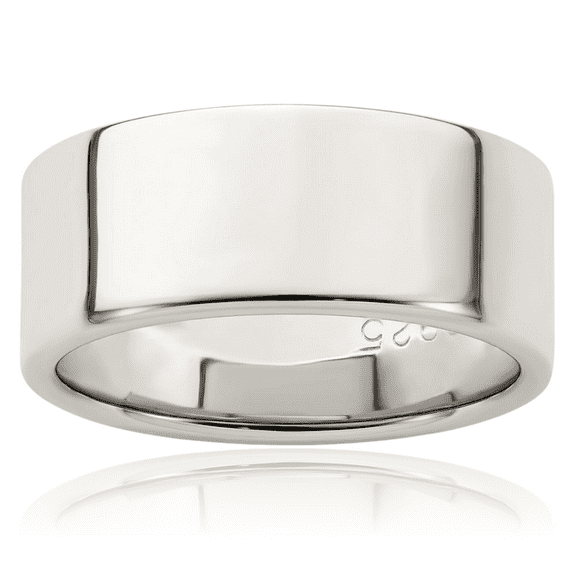 925 Sterling Silver 8mm Plain Classic Wedding Band Ring