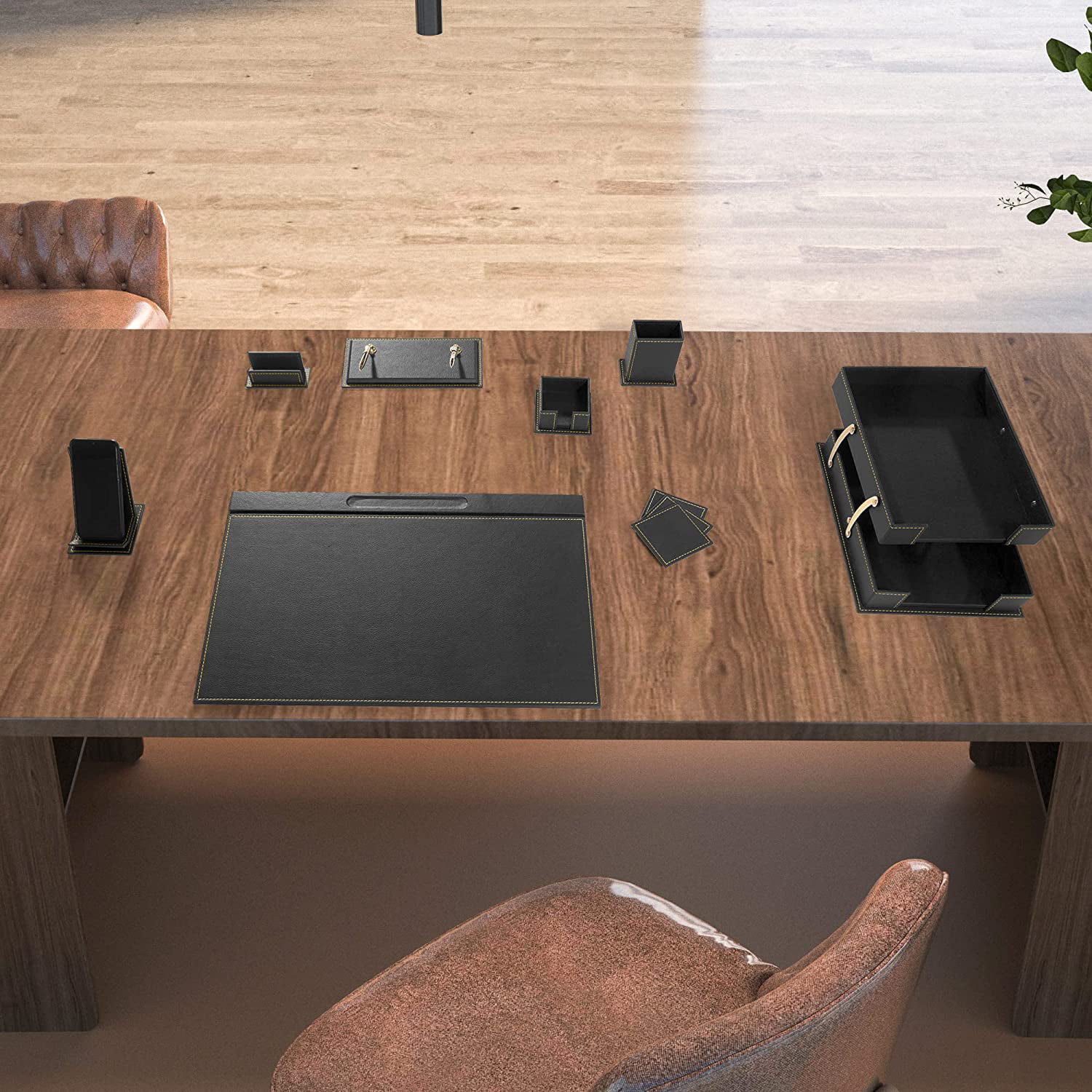 Luxury Desk Set-leather Desk Set-wood Desk Set-office Desk Accessories-organizer  Office-desk Organizer-office Accessories-desk Accessories 