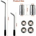 thumbnail image 2 of Llave telescópica para ruedas, llave extensible de acero para coches, furgonetas, camiones y caravanas (17 mm, 19 mm, 21 mm y 23 mm), 2 of 5