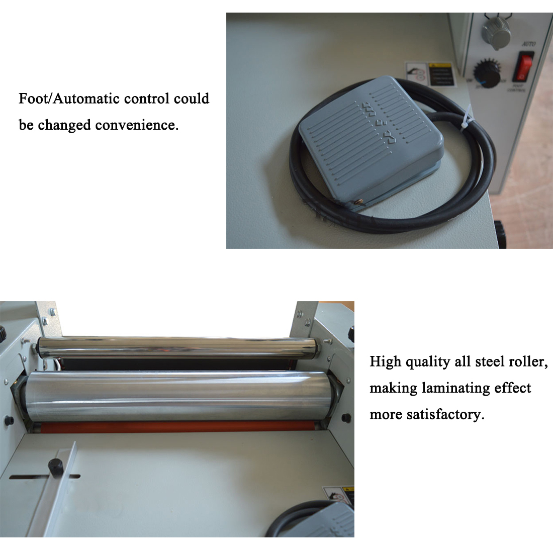 PreAsion 14" All Metal Hot/Cold Roll Laminator Steel Roller Thermal Laminating Machine