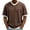 Brown, variant on LMOIPLI Mens T-Shirts Waffle Knit Crewneck Color Block Short Sleeve Dress Shirts Vintage Loose Fit Textured Summer Tops White XL