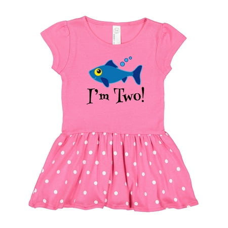 

Inktastic 2nd Birthday Party Fish Gift Toddler Girl Dress
