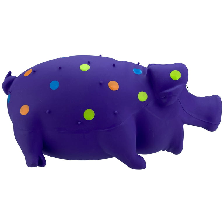 Vibrant Life Playful Buddy Pigglesworth Latex Dog Toy, Grunting Noise,  Color May Vary 